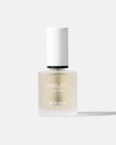 Bezbarwny lakier do paznokci All-in-One INGLOT PLAYINN 19