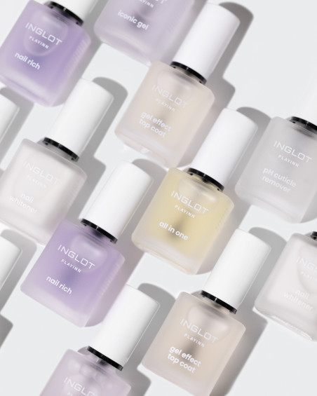 Bezbarwny lakier do paznokci All-in-One INGLOT PLAYINN 19