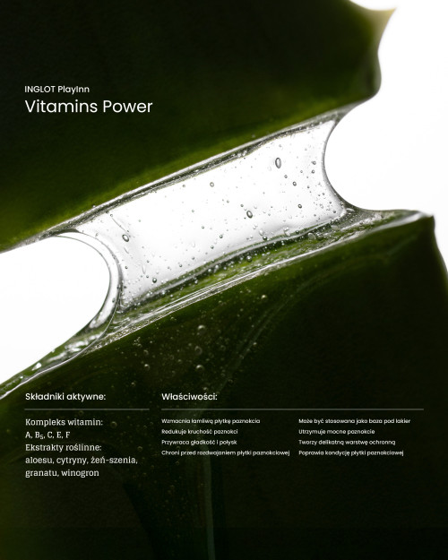 Odżywka do paznokci Vitamins Power INGLOT PLAYINN Odżywka do paznokci Vitamins Power INGLOT PLAYINN