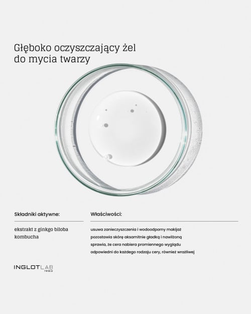Głęboko oczyszczający żel do mycia twarzy INGLOT LAB Głęboko oczyszczający żel do mycia twarzy INGLOT LAB