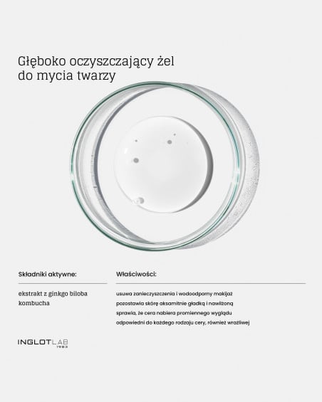 Głęboko oczyszczający żel do mycia twarzy INGLOT LAB