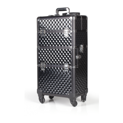 Kufer kosmetyczny diamentowy czarny (KC-TR003)